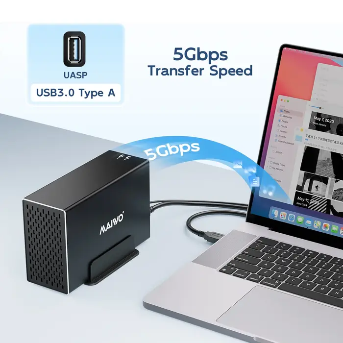 MAIWO-Boîtier de disque dur externe Tourists Bay, 4 RAID HD Array SATA vers USB 2.5, station d'accue
