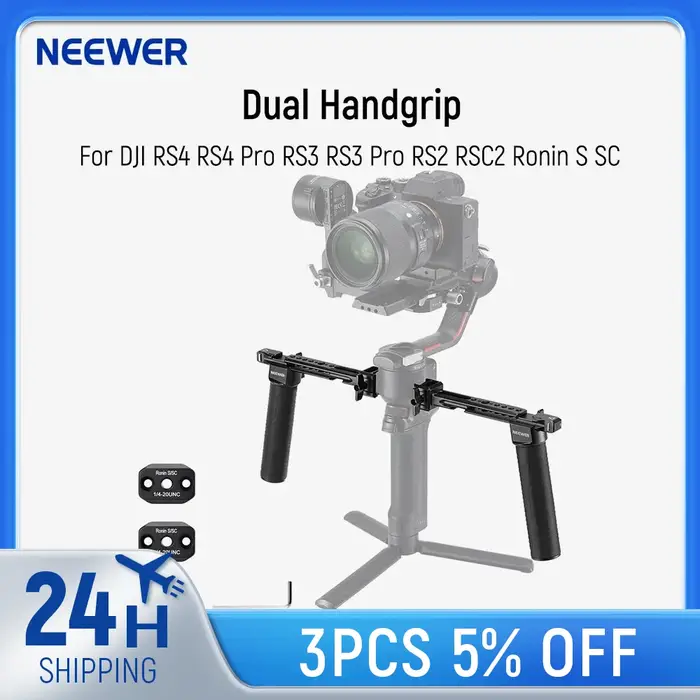 NEEWER double poignée pour DJI RS4 RS4 Pro RS3 RS3 Pro RS2 RSC2 Ronin S SC cardan double poignée Kit