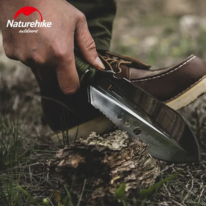 Natureifa-Pelle de camping multifonctionnelle pour l'extérieur, pelle de randonnée, outil d'urgence 