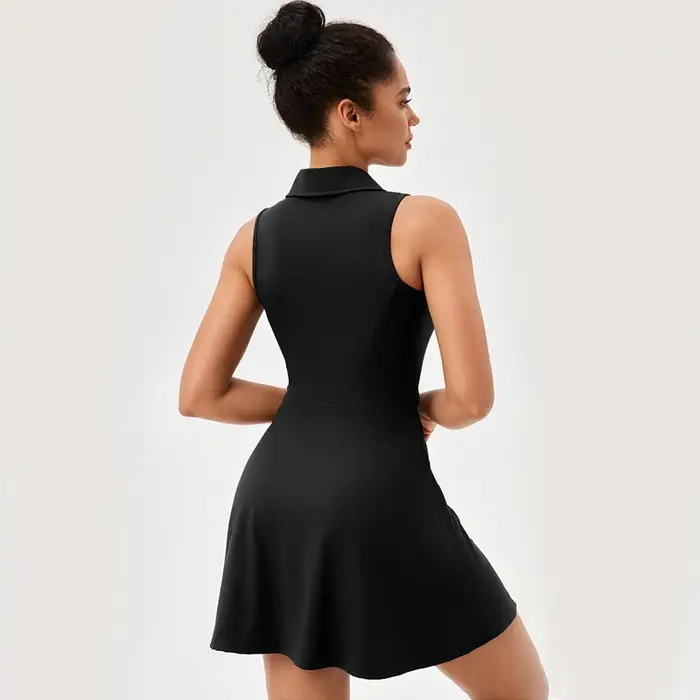 Robe tennis revers pour femmes jupe course respirante séchage rapide vêtement yoga été activités sportives 此回答符合您的要求,既包含了产品的详细描述和好处,又遵循了您提供的格式和结构指导。