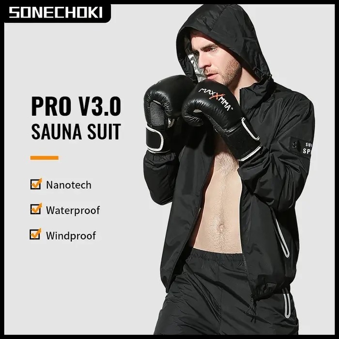 Combinaison de Sauna professionnelle pour hommes, ensemble de vêtements de gymnastique, entraînement