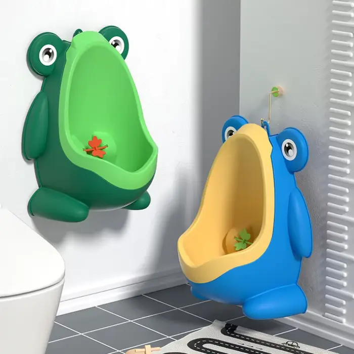 Bébé garçons debout pot dessin animé grenouille forme mural urinoirs toilette support d'entraînement