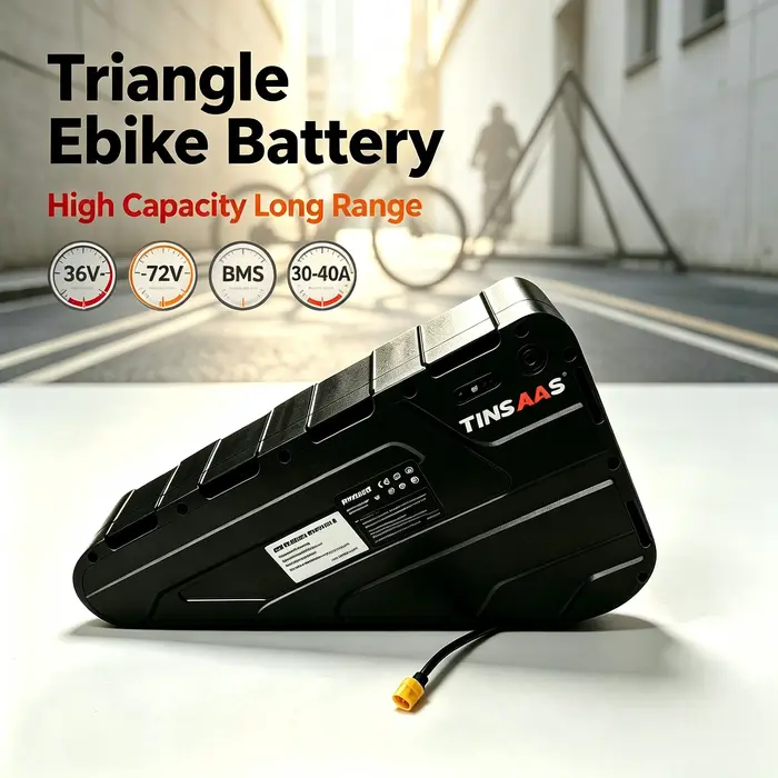 Batterie triangulaire pour vélo électrique 36V 48V 52V 60V 72V cellules 21700 pour cyclisme longue distance moteurs 250W 3000W occasion sportive voyage quotidien