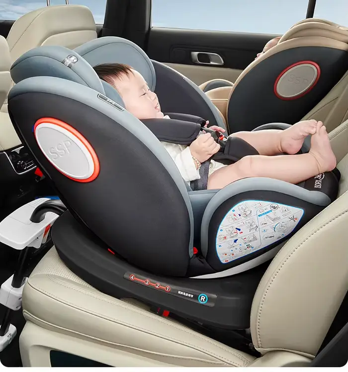 Siège auto pour bébé rotatif à 360 degrés, appui-tête réglable ISOFIX, siège de sécurité pour nourri