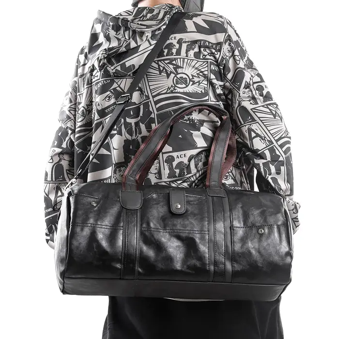 Sac à main de sport en cuir pour hommes et femmes, bagage, tambour, fitness, entraînement, voyage, v
