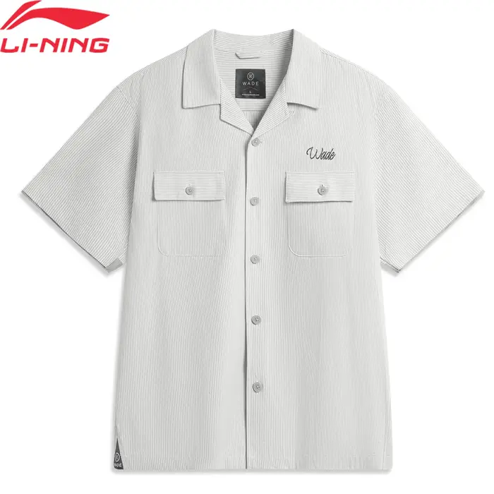 Chemise à rayures Wade homme 100% coton coupe ample - Hauts mode loisirs manches courtes doublure ASHV169