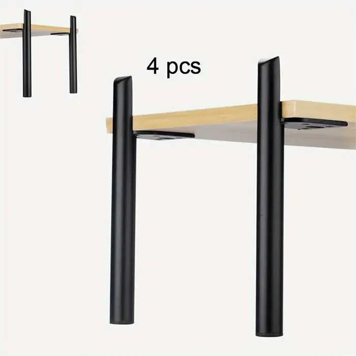Pieds de Meubles Montés, en Métal, pour Table Basse, Canapé, Côté Armoire, 4 Pièces