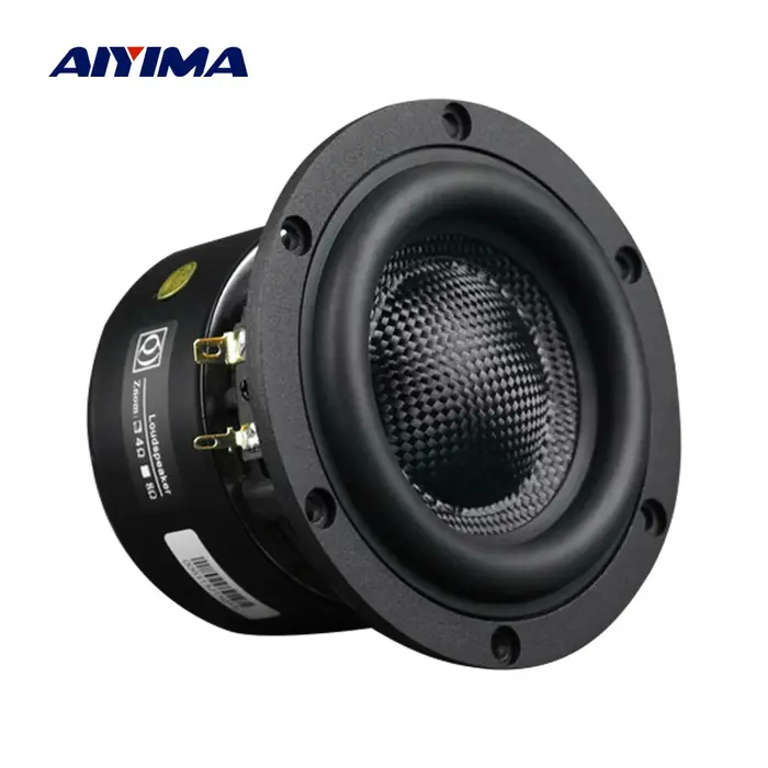 AIYIMA – haut-parleur de caisson de basses 4 pouces, 1 pièce, HiFi, pour Home cinéma, en Fiber de ve
