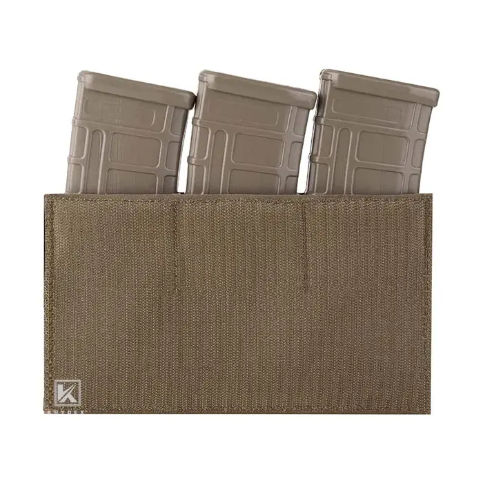 KRYDEX KTS Triple 5.56 pochette pour magazines M4 AR15 Mag rabat avant panneau à crochet et boucle M