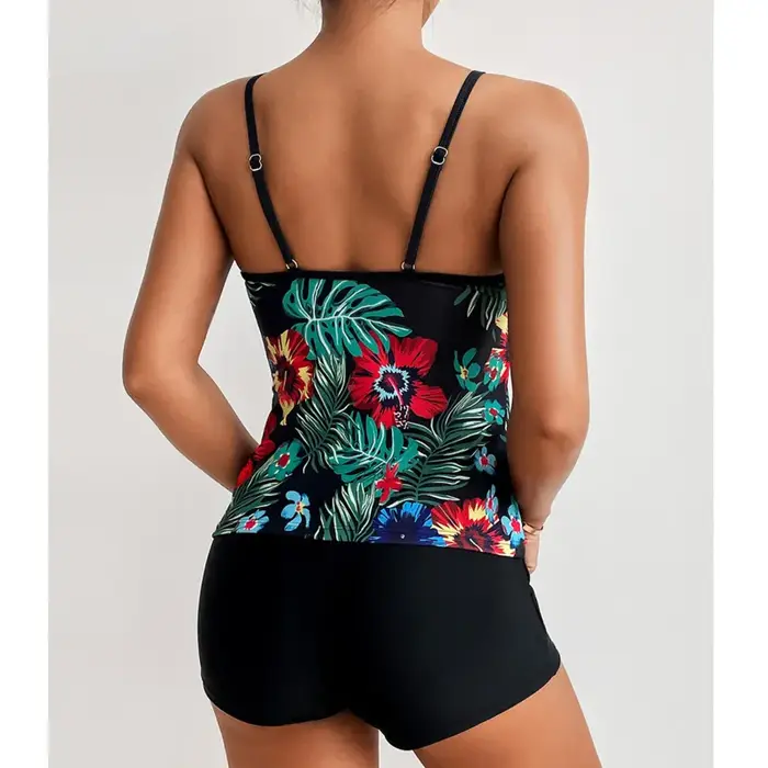 Ensemble tankini grande taille femme - Maillot de bain sport piscine deux pièces confortable et sexy