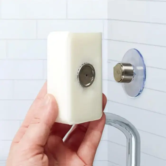 Porte-savon mural à ventouse, porte-savon avec aimant puissant, porte-savon suspendu amovible pour s