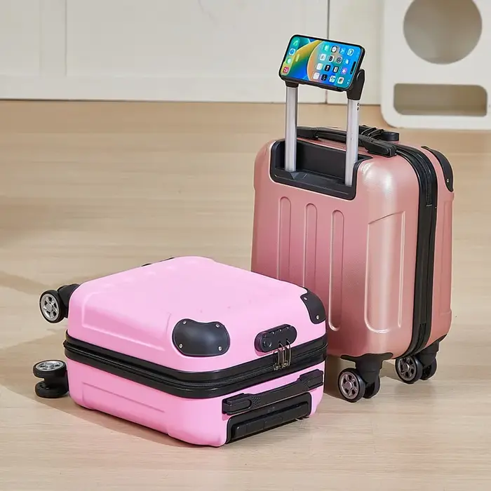 Valise de 14 pouces avec support pour téléphone pour un facile à transporter pendant les voyages Val