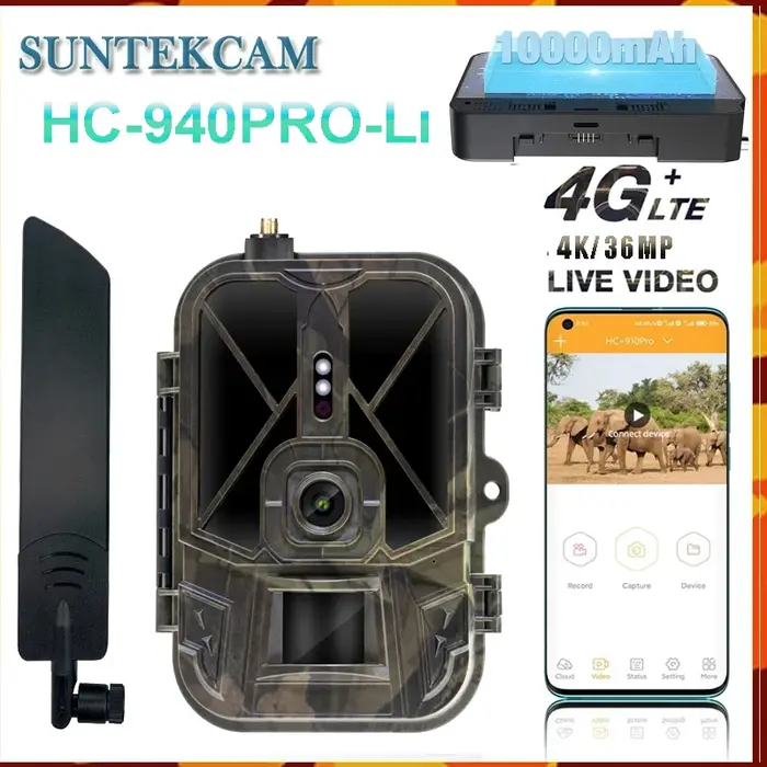 HC-940PROLi 4G LIVE Ginger 10000mAh Iitium Batterie html Trail Caméra 36MP 4K Andrea Cloud Service É