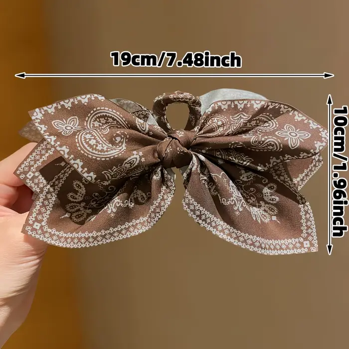 1 pièces Style femme, pince à cheveux avec nœud en fleur de cajou marron, pince à cheveux haut de ga