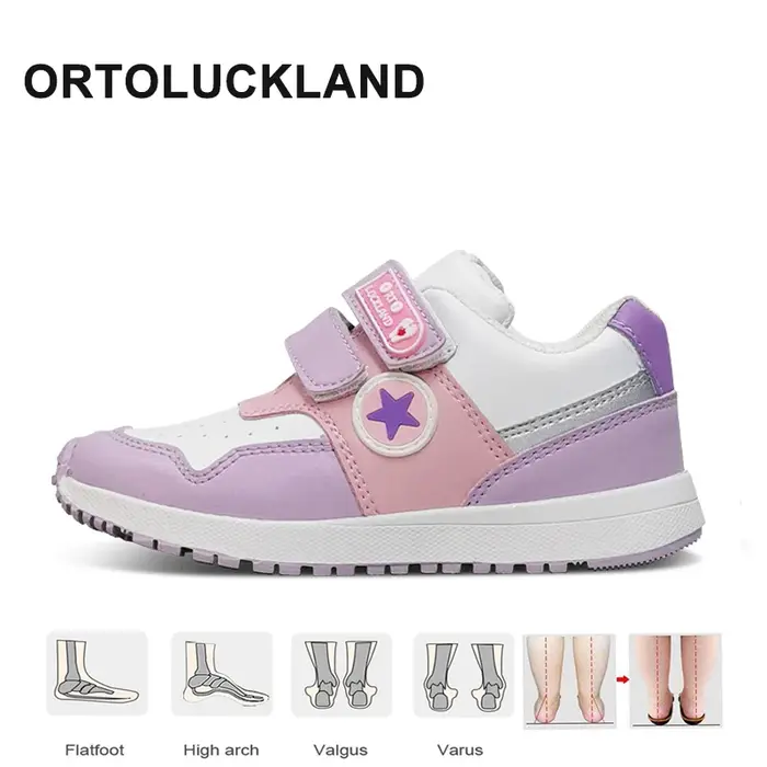 Orinformations Uckland-Chaussures de course décontractées pour filles, baskets en cuir pour enfants,