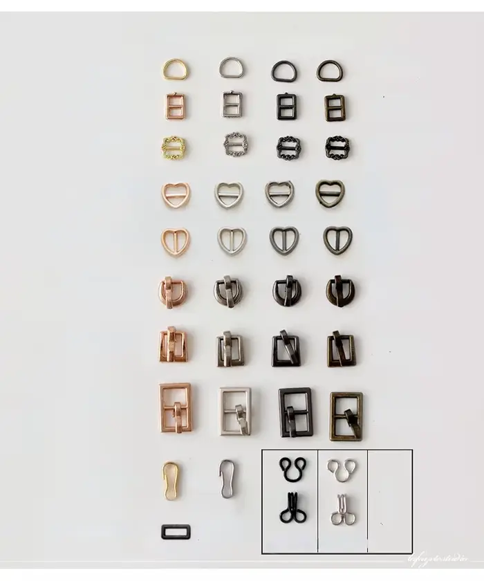 Mini boutons pour bricolage de vêtements de poupée, 20 pièces, sac en jean, boucles métalliques, vêt