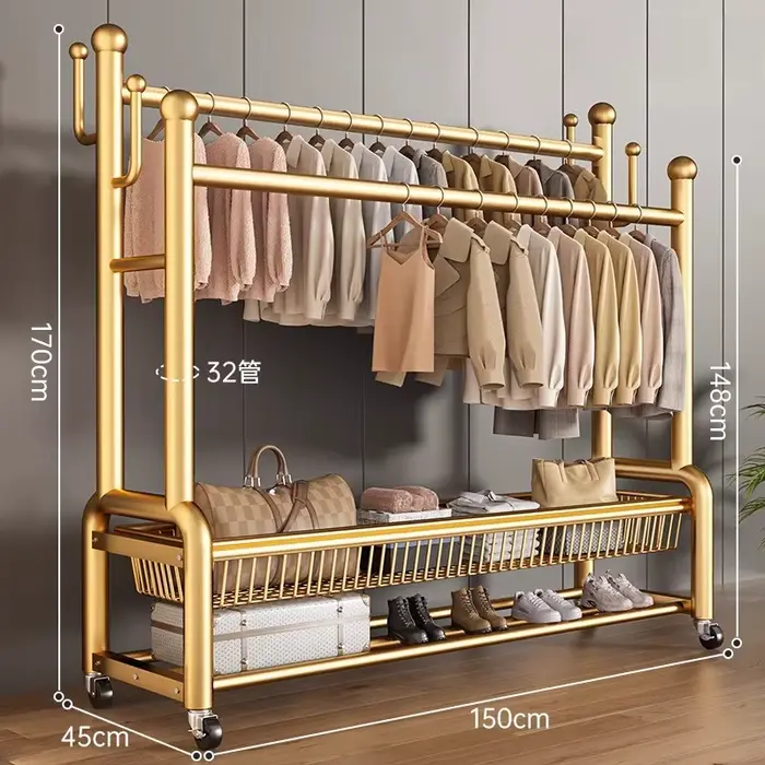 Placard Boutique porte-vêtements balcon minimaliste entrée étagères support sol rangement vêtements accessoires modernes