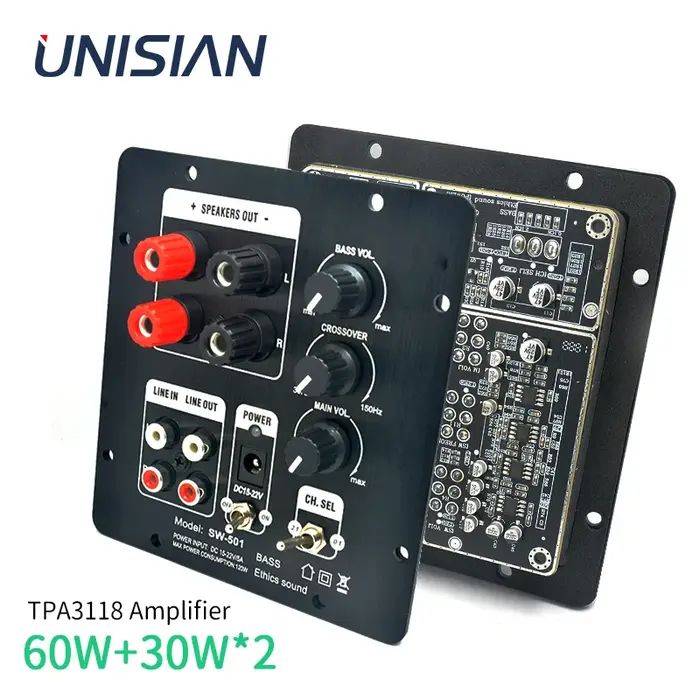 UNISIAN-Amplificateur audio 60W + 30W + 30W TPA3118, 2.1 canaux, caisson de basses numérique, amplif