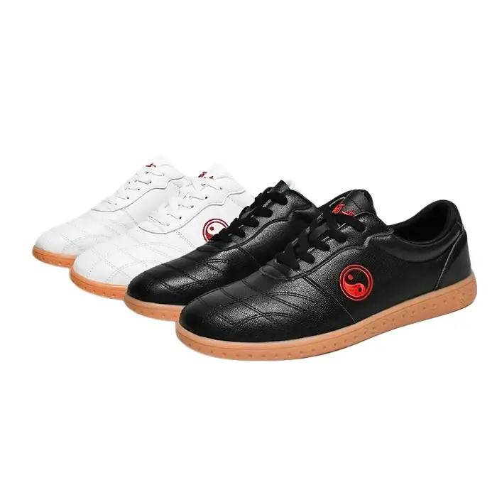 Chaussures KungFu chinoises en cuir Arts martiaux TaiChi Taekwondo WuShu karaté chaussures de Sport 