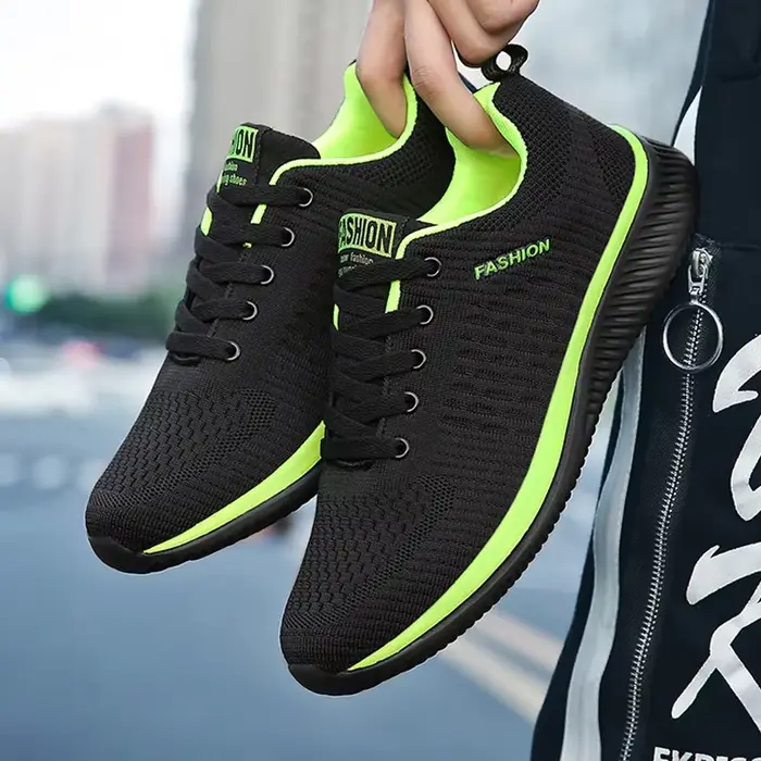 Baskets respirantes en tricot pour hommes et femmes, chaussures de sport, course à pied, marche, déc