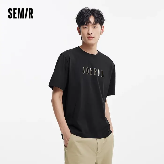T-shirt Homme Semir 2026 – Sous-vêtement Tricoté Imprimé Col Rond – Nouveau Style Polyvalent Décontr