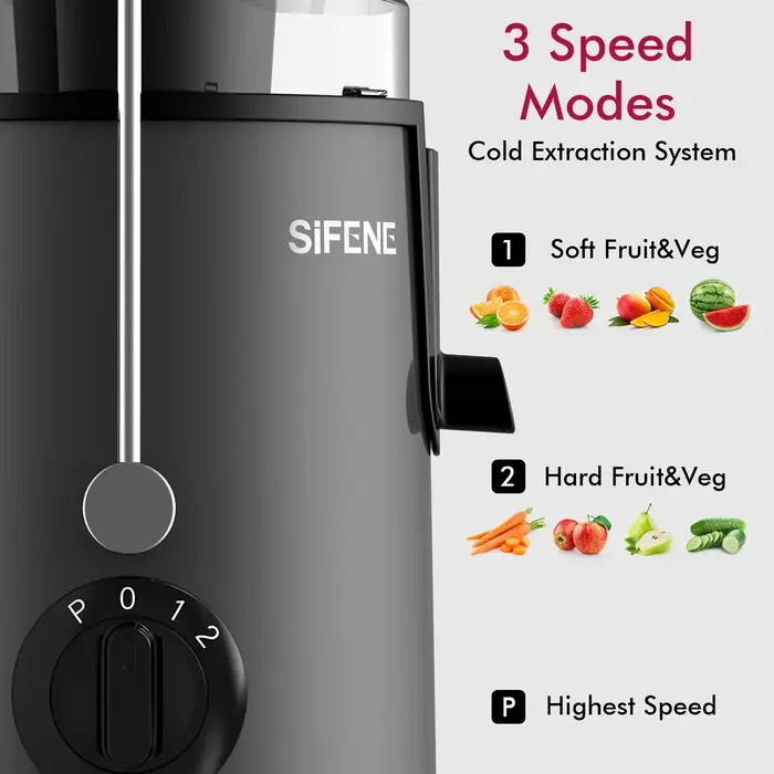 SiFENE-Ju479, jus de fruits et légumes rajeunissants de 3 pouces de large, facile à nettoyer, 3 régl