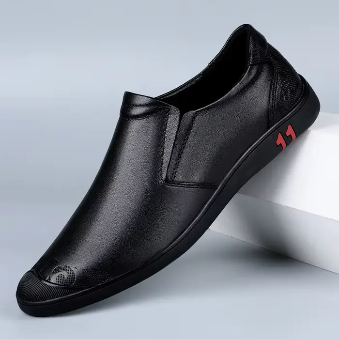Nouvelles Chaussures Habillées Décontractées en Cuir de Vachette pour Hommes 2026 – Mocassins Unicol