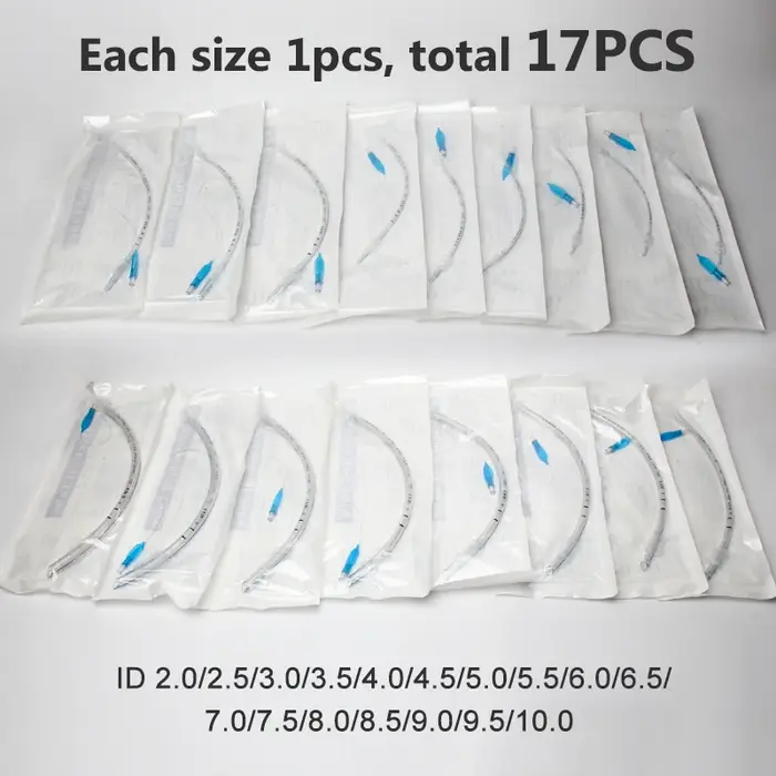 Tube endotrachéal avec manchette ID 2.0-10mm Tube trachéal stérilisé pour consommables médicaux vété