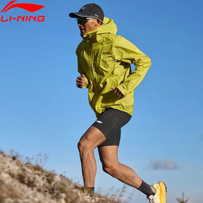 Li-ning unisexe professionnel course veste à capuche résistant à l'eau en plein air vêtements de mon