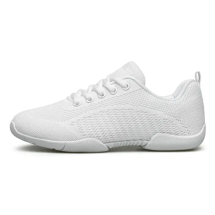 BAXIN16-Girls Cheer Shoes for Women, White Cheerleading Dance Sneakers, Youth Shool, Walking Shoes, 