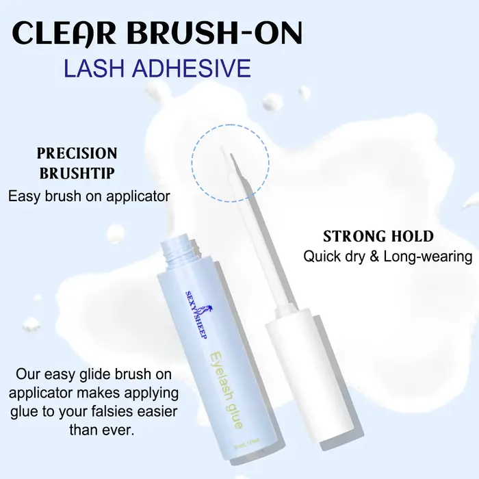 Colle pour faux-cils, bande Super forte, longue durée, imperméable, séchage rapide, adhésif pour cil