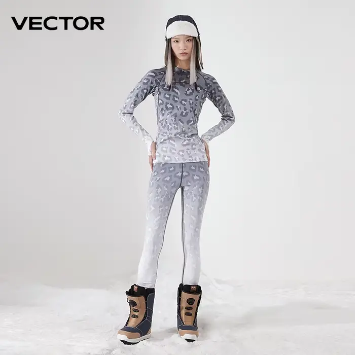 Ensemble thermique femme Vector microfibre polaire - Sous-vêtements hiver ultra doux séchage rapide