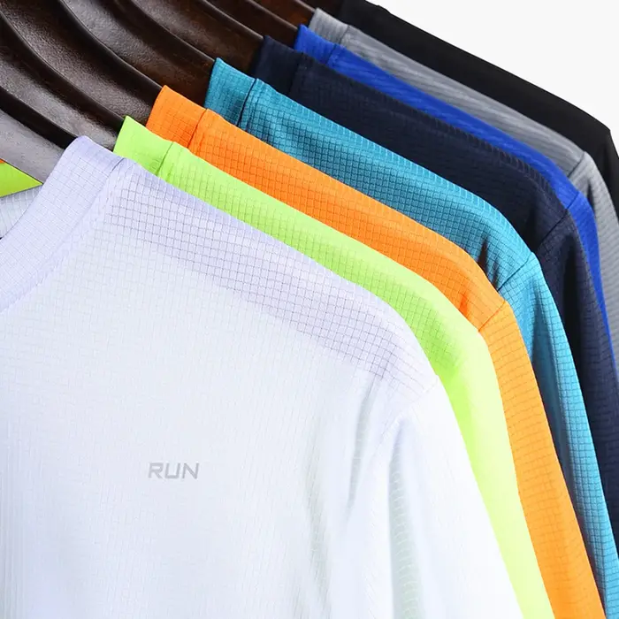 Chemise de sport multicolore d'été pour hommes - T-shirt fitness respirant pour gymnastique et course