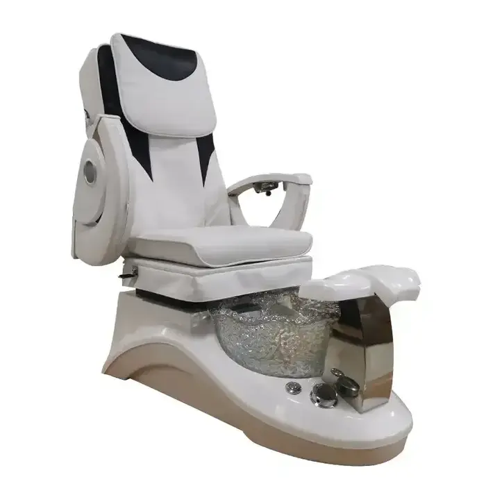 Blanc ajouter noir pédicure intelligente pied Spa chaise de Massage inclinable en cuir canapé magasi