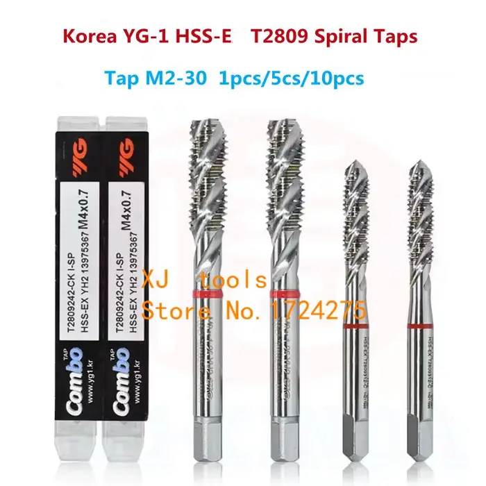 Taraud spirale combiné HSS-EX YG-1 T2809, M3 M4 M5 M6 M8 M10 M12 M16 M18 M20 M27 M30, traitement pou