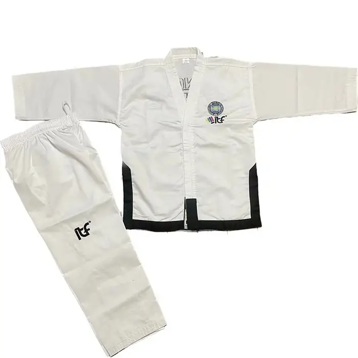 Uniforme de Taekwondo Dobok brodé, chemise et pantalon pour professeur professionnel pour adultes et