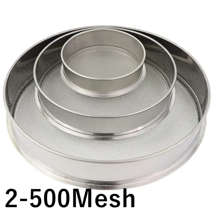 Tamis rond standard en acier inoxydable 500, tamis à ouverture de laboratoire, filtre à poudre de fa