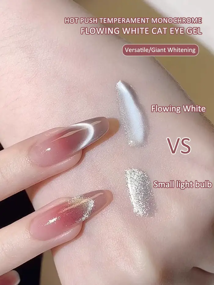 15ml nouveau flux amélioré lumière oeil de chat blanc galvanoplastie miroir perles de verre poudre m