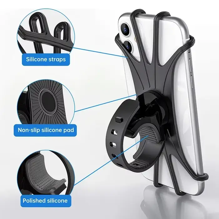 Support de téléphone portable pour vélo et moto compatible avec iPhone Samsung Xiaomi pour maintenir les mains libres et rester connecté lors des randonnées sportives