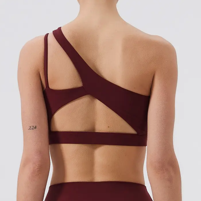 Soutien-gorge sport femme push-up épaule sexy yoga gym course antichoc respirant