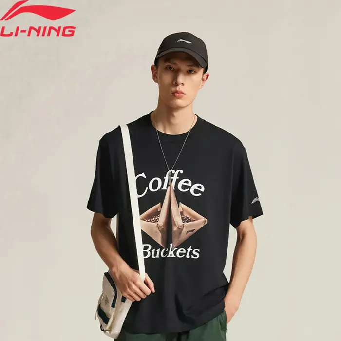 Li-Ning T-shirt de basket-ball JIMMY BUTLER pour hommes, 100% coton, coupe ample, respirant, confort