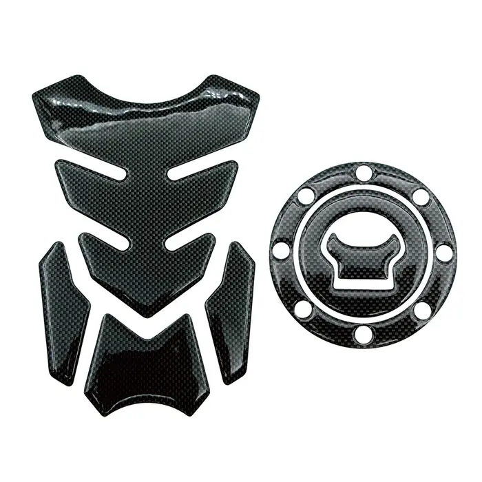 Autocollant d'aspect en Fiber de carbone pour moto, autocollant de couverture de bouchon de réservoi
