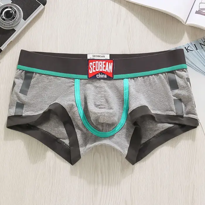 Shorts boxers pour hommes en coton, taille basse, modernes et élégants pour activités sportives et mode casual