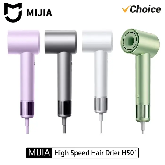 Nouveau sèche-cheveux à ions négatifs MIJIA H501 à grande vitesse, vitesse du vent 62 m/s, 1600 W, 1