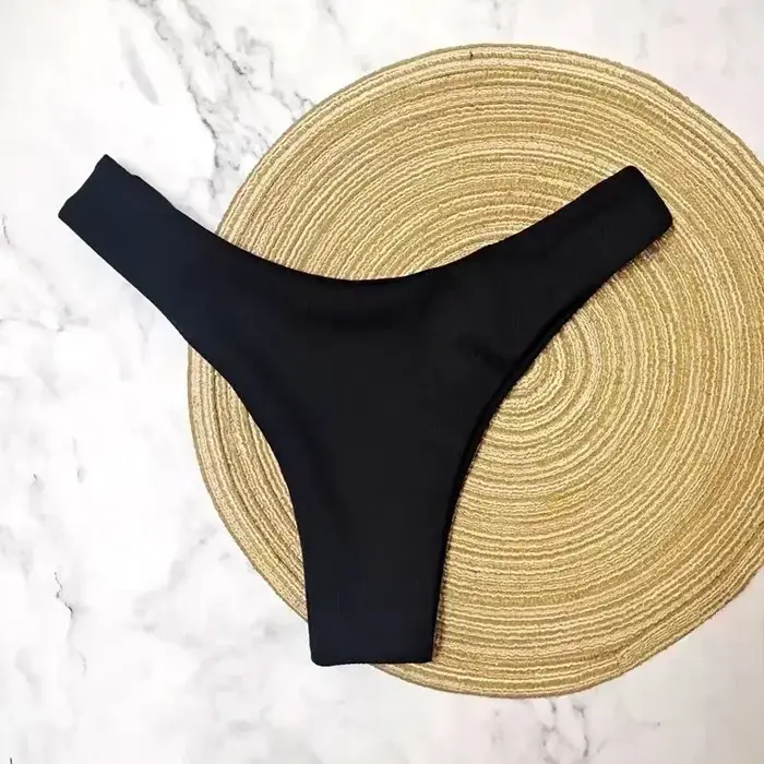 nouveau bas de Bikini maillot de bain pour femme taille basse bas solide rouge maillots de bain stri
