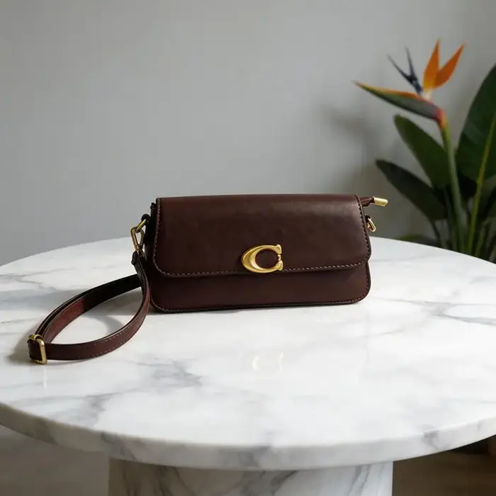 Sac à main de luxe pour femme avec rabat, nouvelle collection 2026, boucle métallique, détails en da