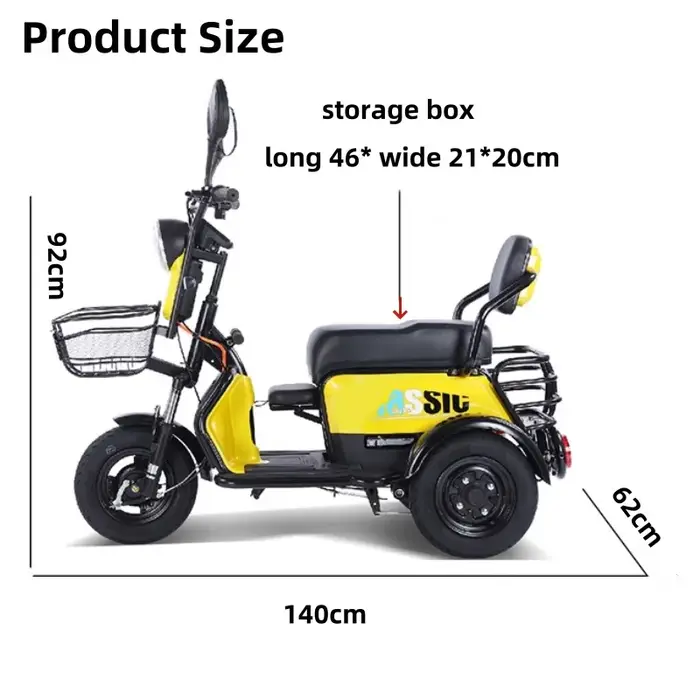 Mini Tricycle Électrique avec Système Antivol pour Adulte
