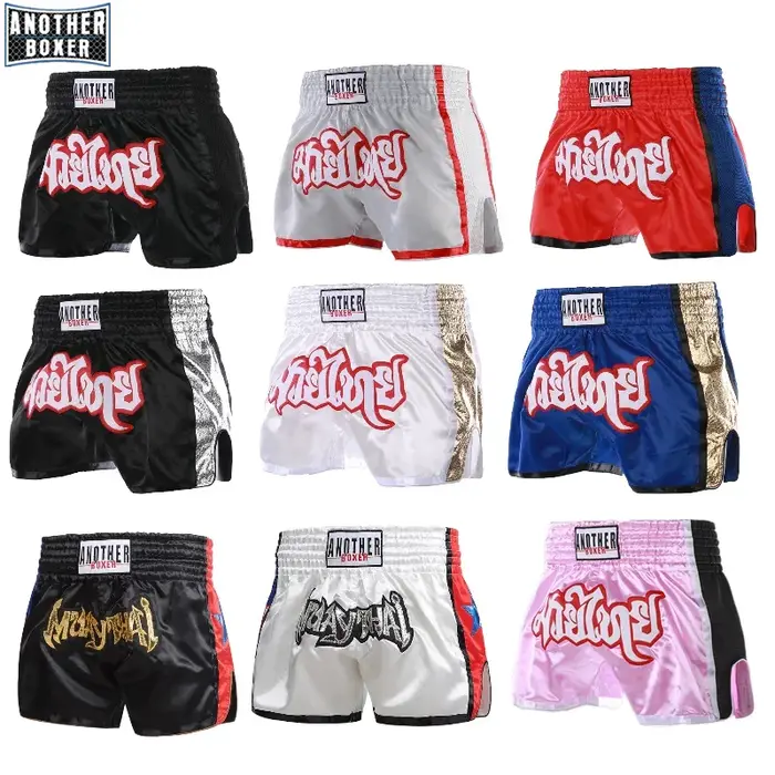 Short MMA pour enfants et adultes, short Muay Thai boxe, brodé, vêtements d'arts martiaux pour l'ent