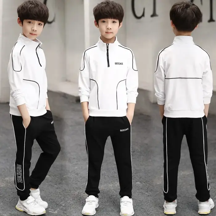 Printemps automne adolescents garçons vêtements ensembles enfant mode lettre sweat + pantalon 2 pièc