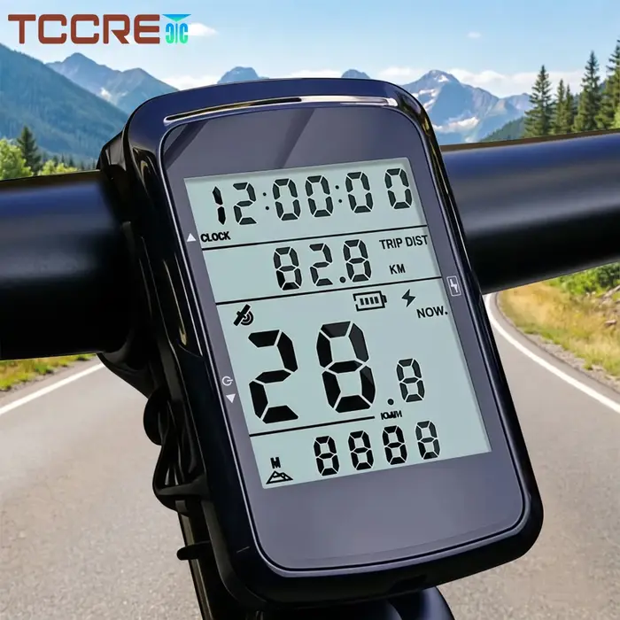 Ensemble d'ordinateurs de vélo GPS avec compteur de vitesse, odomètre, rétroéclairage automatique, étanche et longue durée de vie de la batterie pour cyclistes et randonneurs